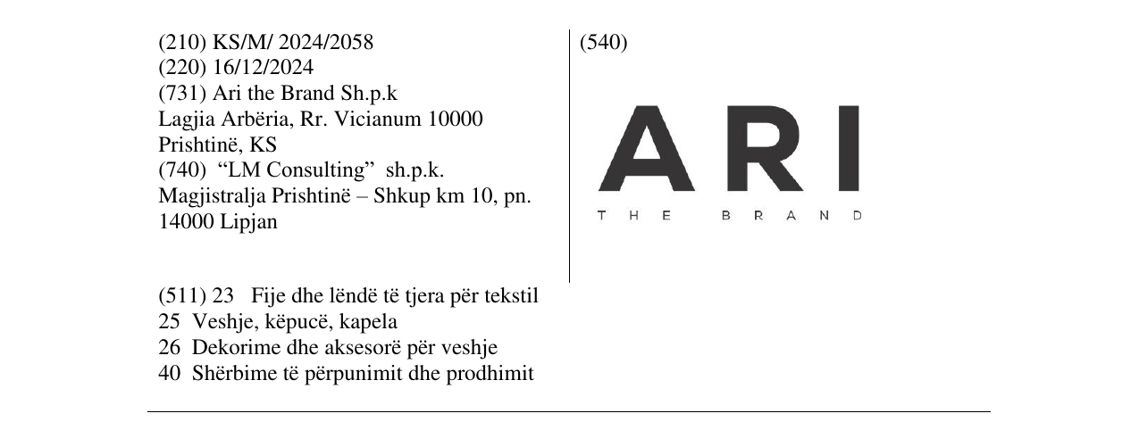Zëri i markës ARI THE BRAND në buletin