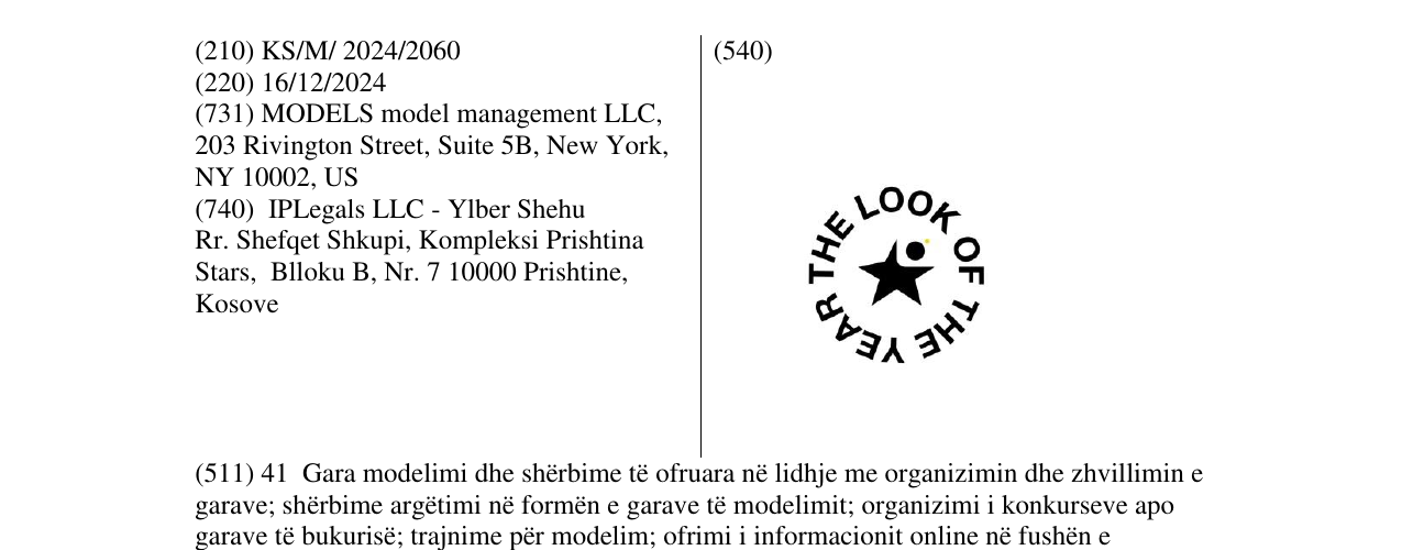 Zëri i markës THE LOOK OF THE YEAR në buletin