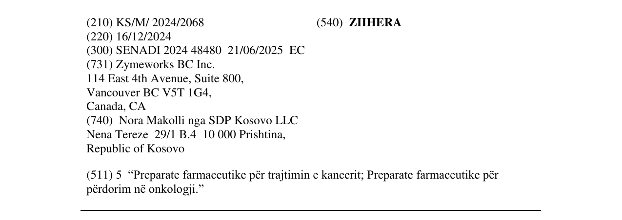 Zëri i markës ZIIHERA në buletin