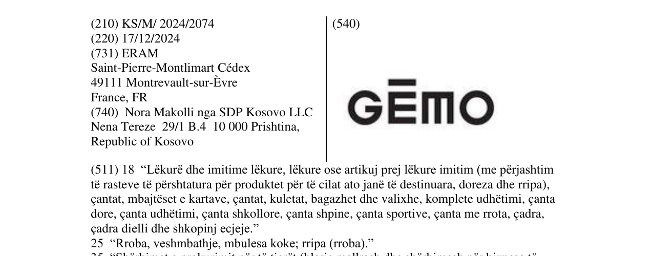 Zëri i markës GEMO në buletin