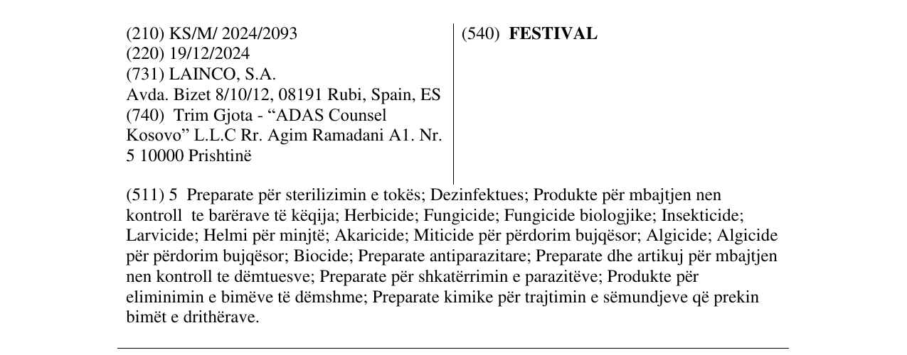 Zëri i markës FESTIVAL në buletin