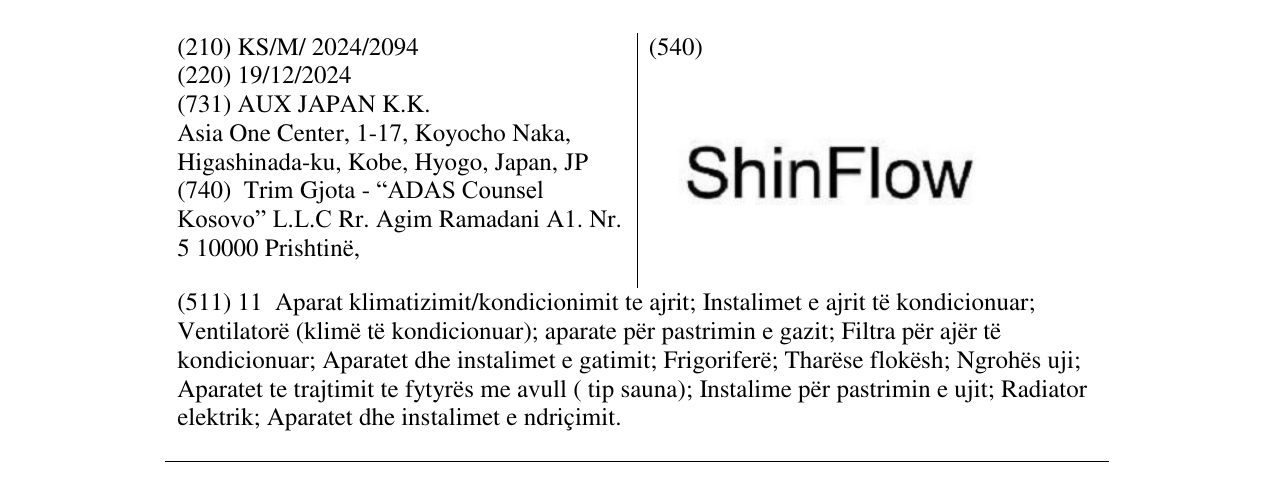 Zëri i markës ShinFlow në buletin