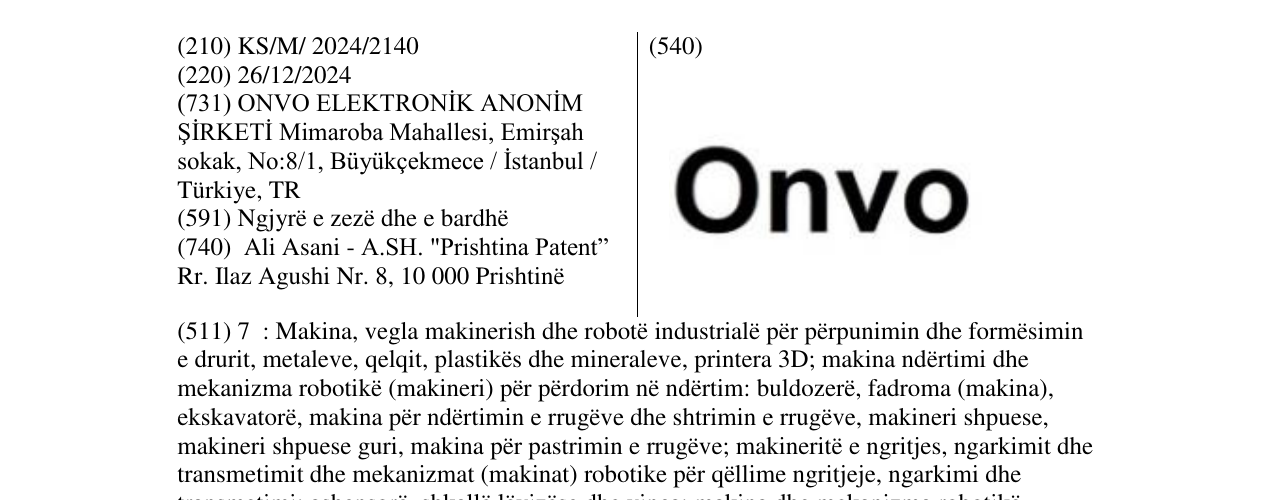 Zëri i markës Onvo në buletin