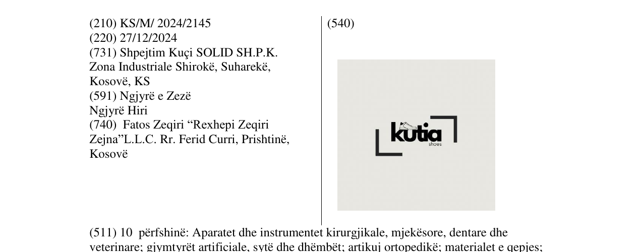 Zëri i markës kutia në buletin