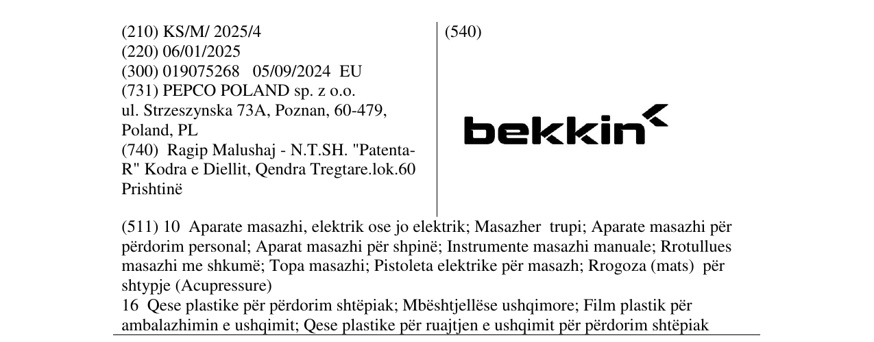 Zëri i markës bekkin në buletin