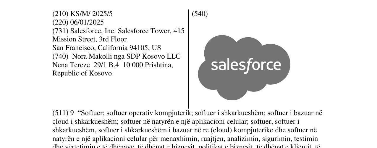 Zëri i markës salesforce në buletin