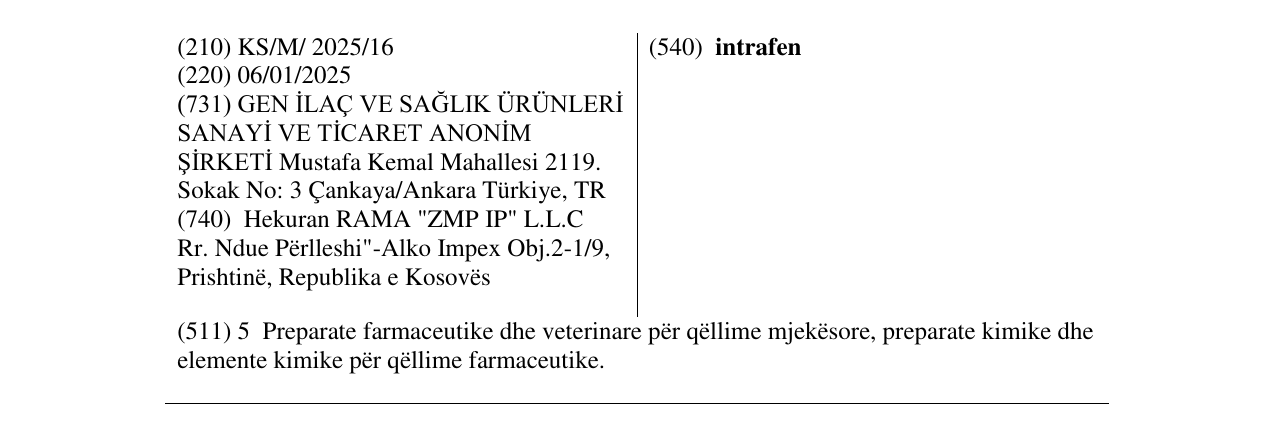 Zëri i markës intrafen në buletin