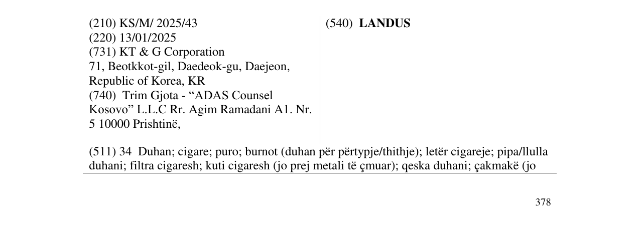 Zëri i markës LANDUS në buletin