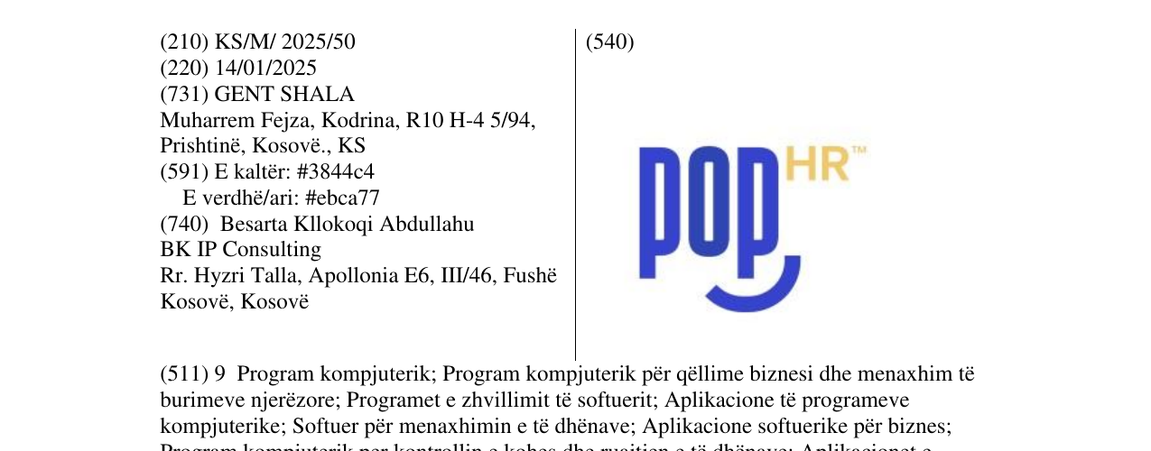 Zëri i markës pop HR në buletin
