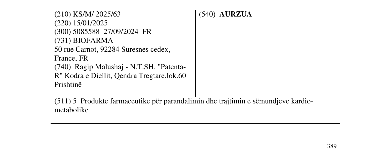 Zëri i markës AURZUA në buletin