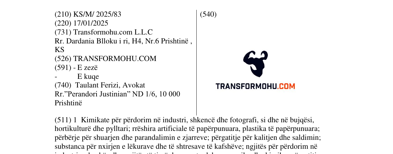 Zëri i markës TRANSFORMOHU.COM në buletin