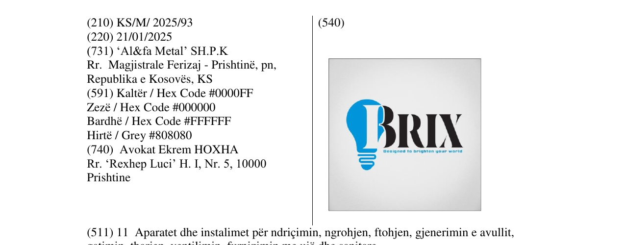 Zëri i markës BRIX në buletin