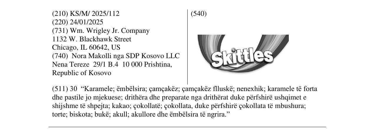 Zëri i markës Skittles në buletin
