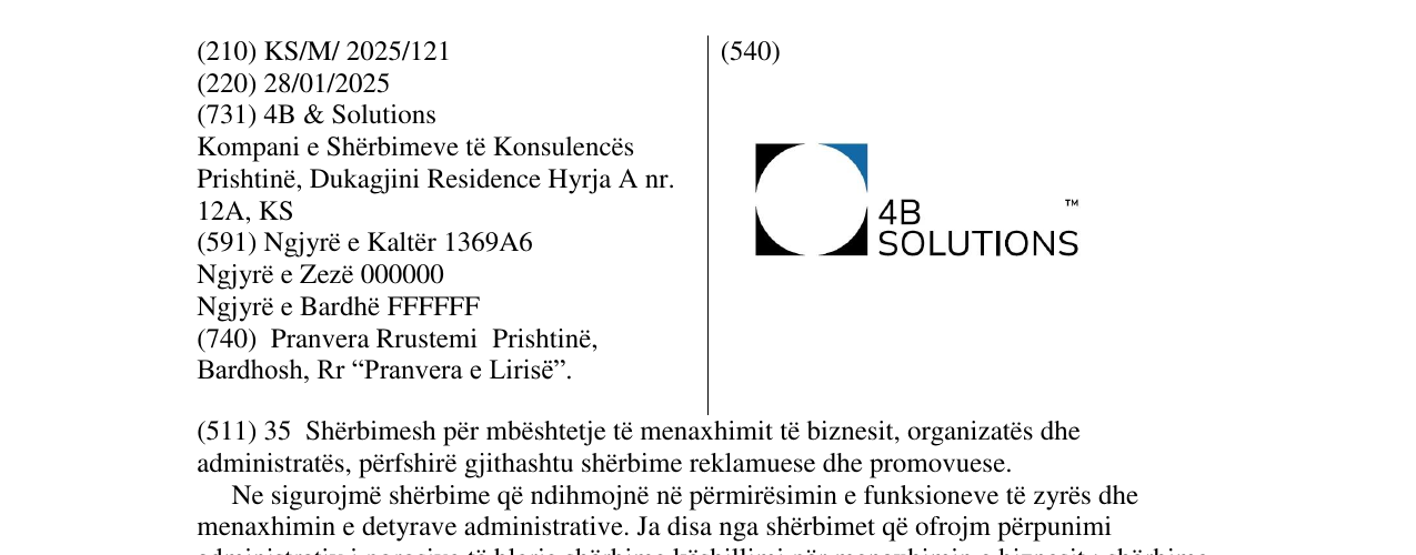 Zëri i markës 4B SOLUTIONS në buletin