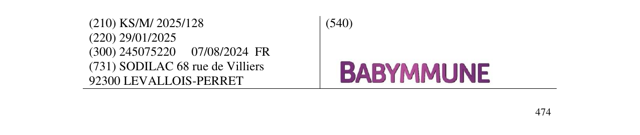 Zëri i markës BABYMMUNE në buletin