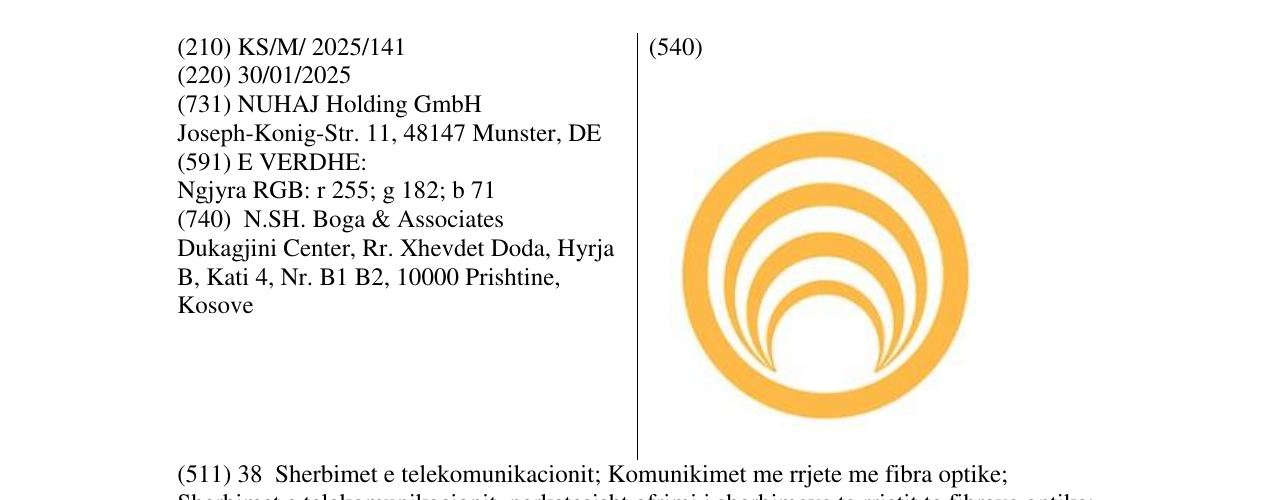 Zëri i markës Yellow watermark në buletin