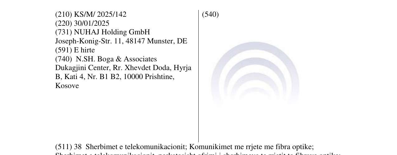 Zëri i markës White watermark në buletin