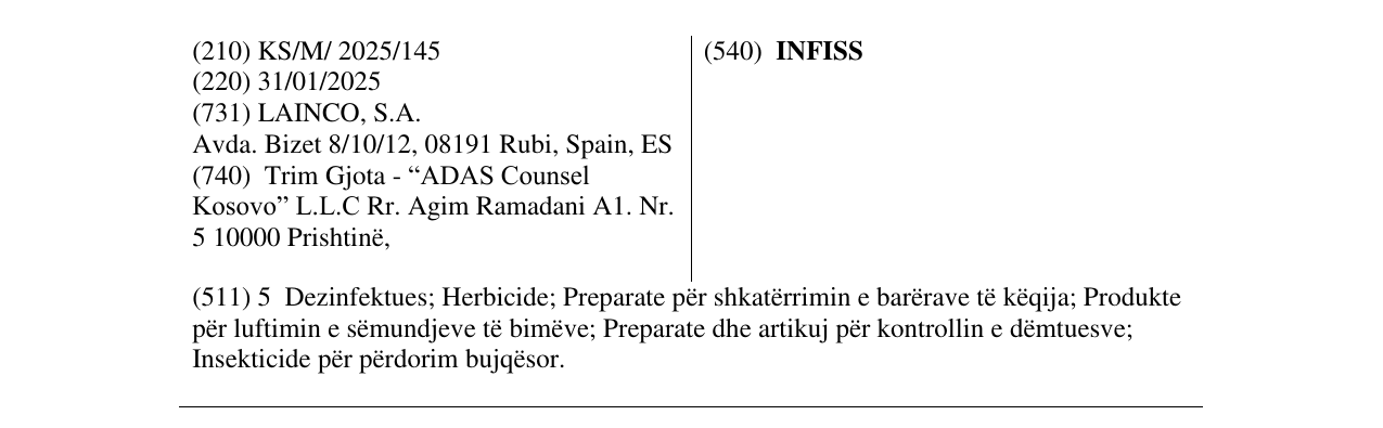 Zëri i markës INFISS në buletin