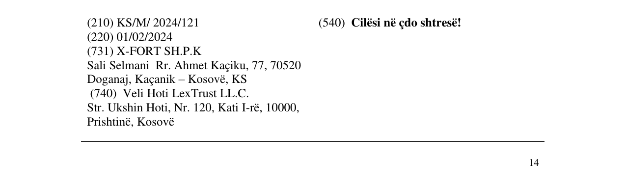 Zëri i markës Cilësi në çdo shtresë! në buletin