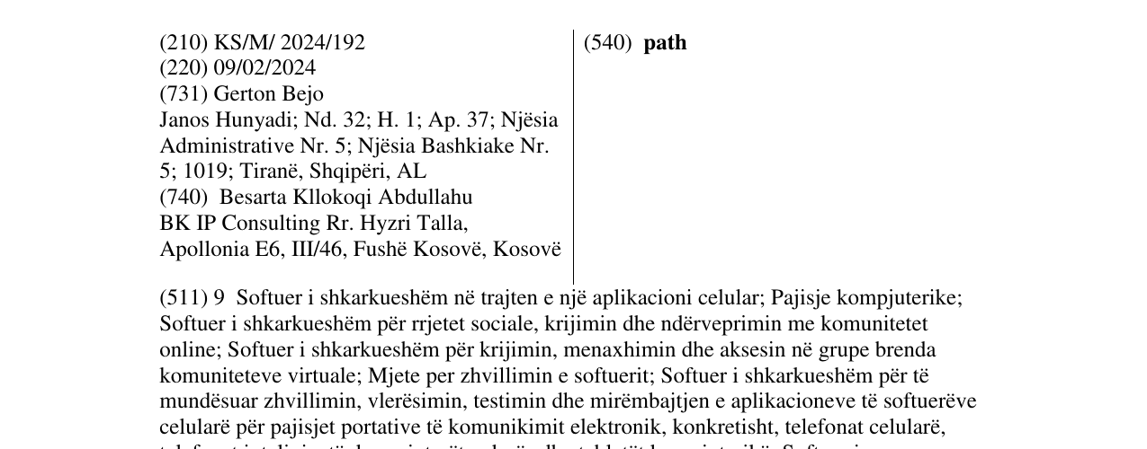 Zëri i markës path në buletin
