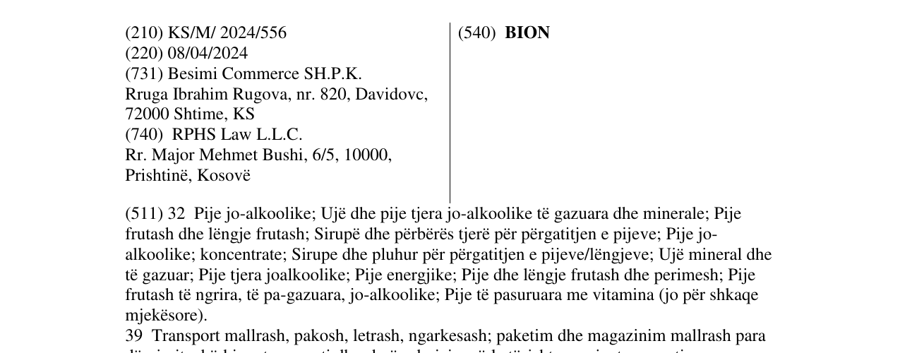 Zëri i markës BION në buletin