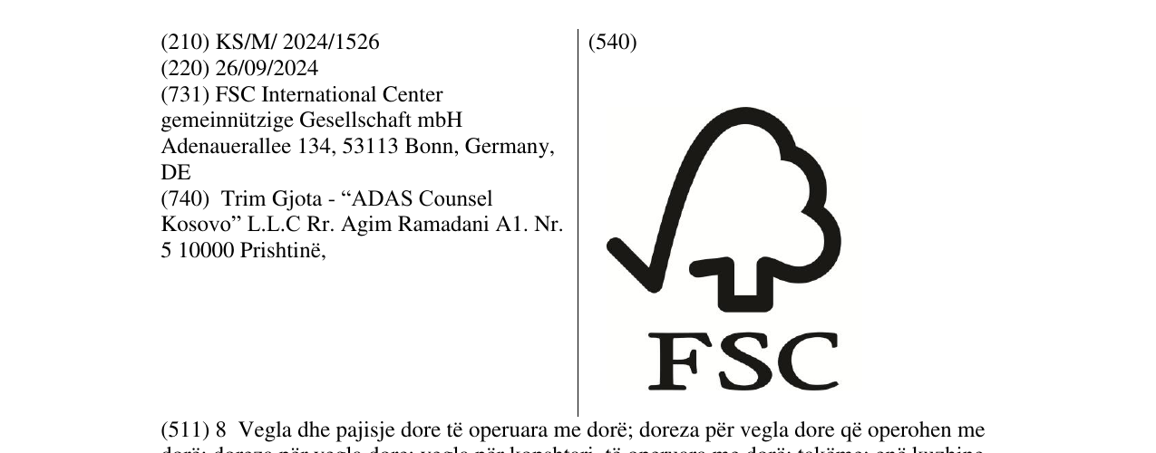 Zëri i markës FSC në buletin