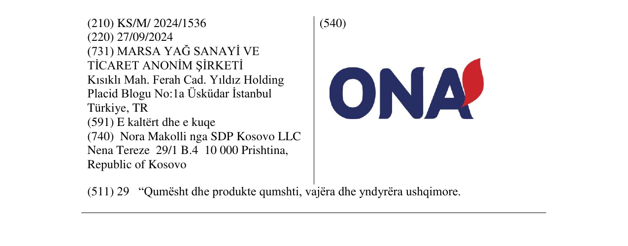 Zëri i markës ONA në buletin