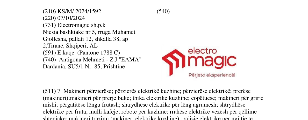 Zëri i markës electro magic në buletin