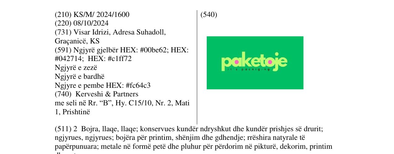 Zëri i markës paketoje në buletin