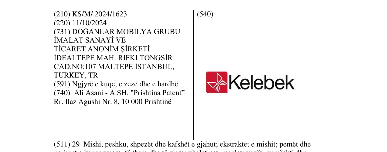 Zëri i markës Kelebek në buletin