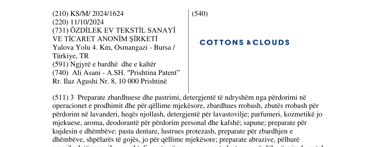 Zëri i markës COTTONS & CLOUDS në buletin