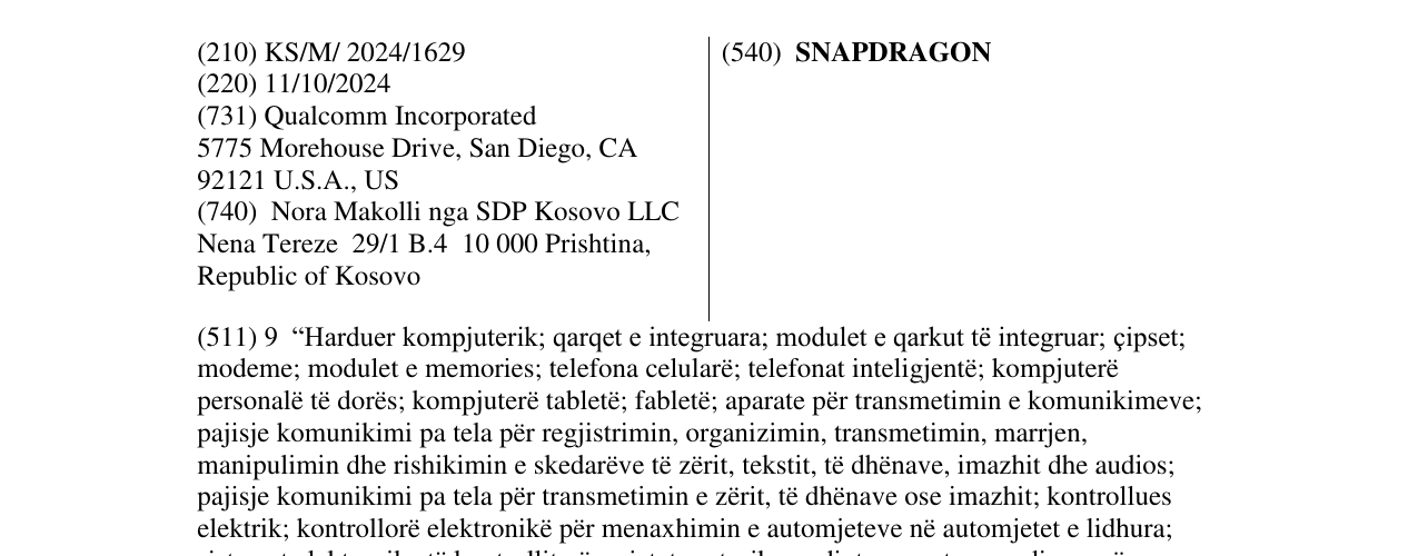 Zëri i markës SNAPDRAGON në buletin