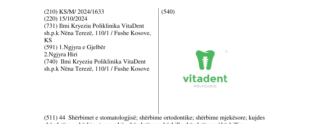 Zëri i markës vitadent polyclinic në buletin