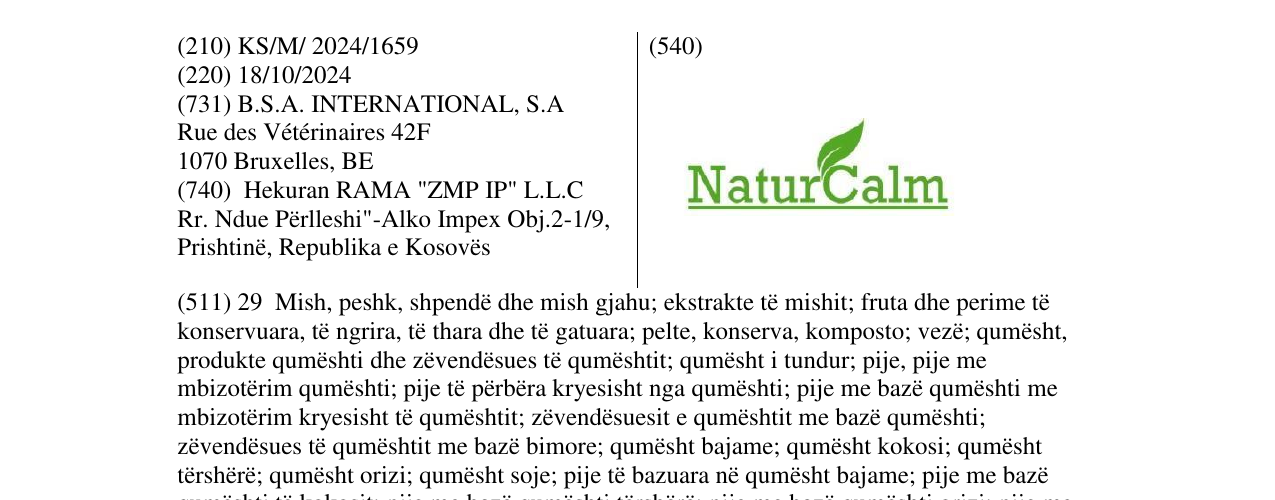 Zëri i markës NaturCalm në buletin