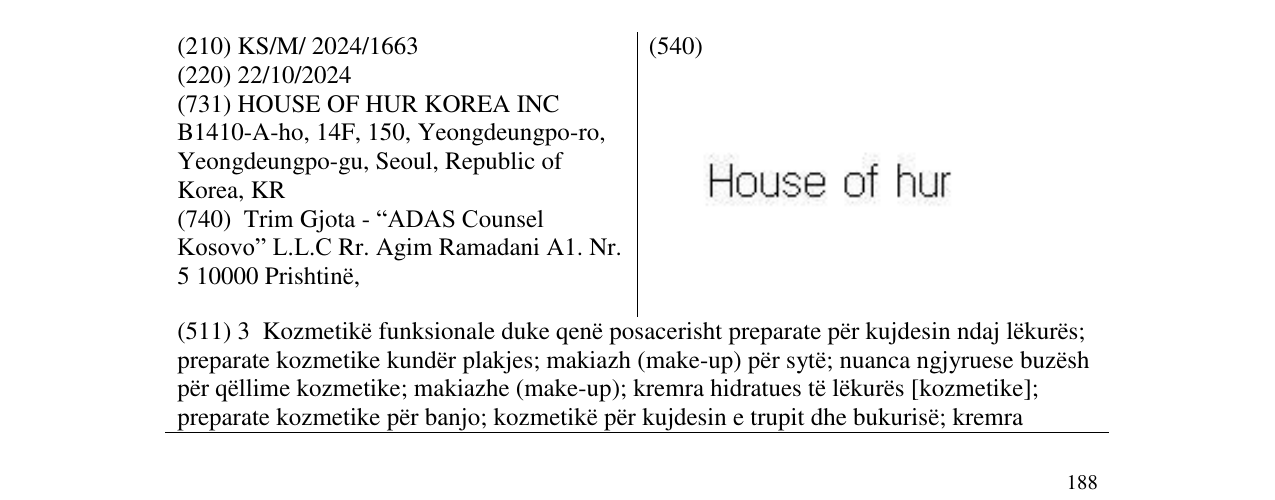 Zëri i markës House of hur në buletin