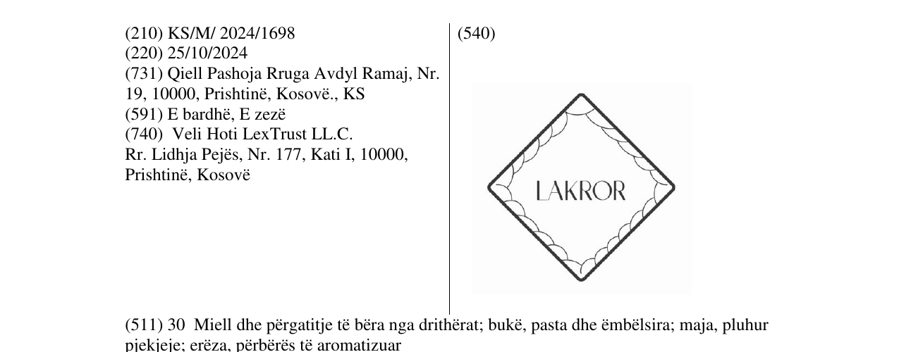 Zëri i markës LAKROR në buletin