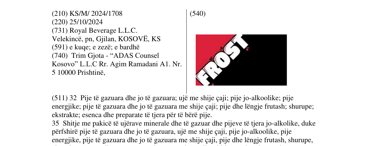 Zëri i markës FROST në buletin