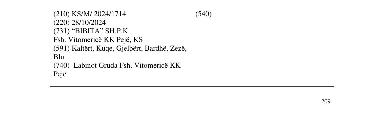 Zëri i markës pH 9+ në buletin