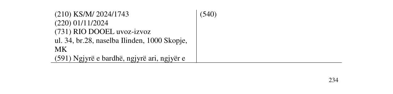 Zëri i markës BRAVO CLASSIC në buletin