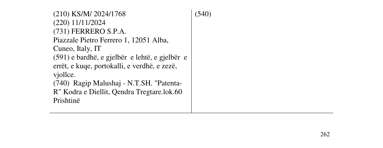 Zëri i markës tic tac në buletin