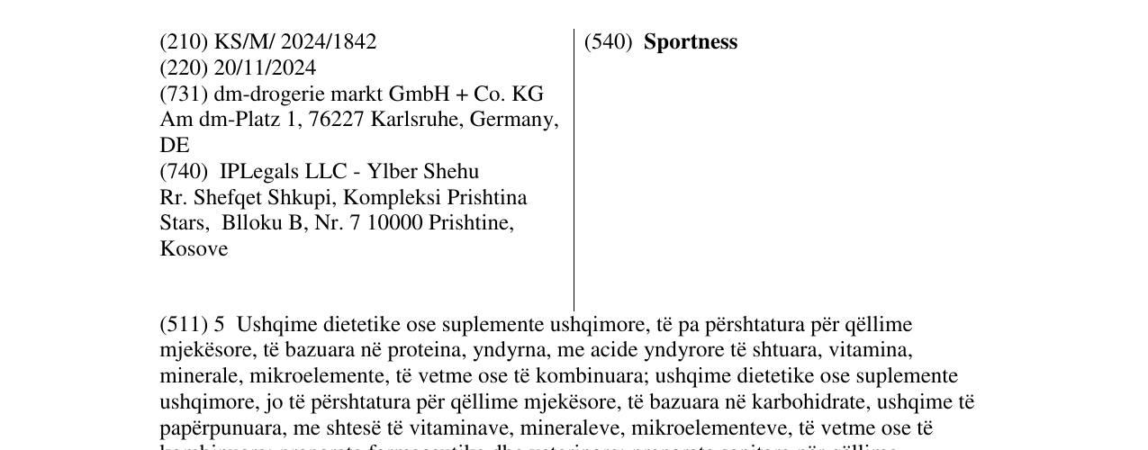 Zëri i markës Sportness në buletin