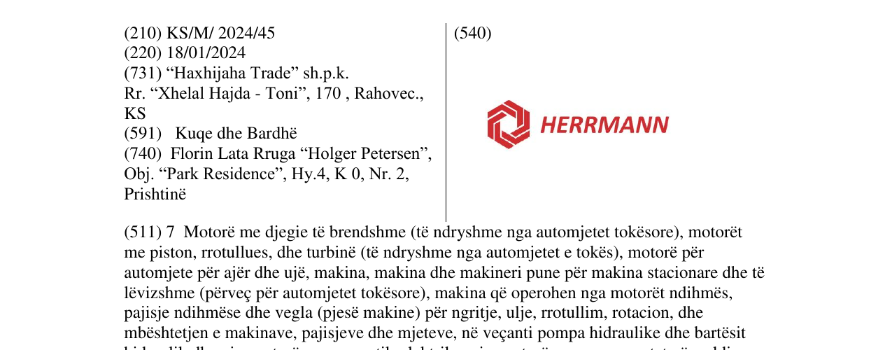 Zëri i markës Markë figurative në buletin
