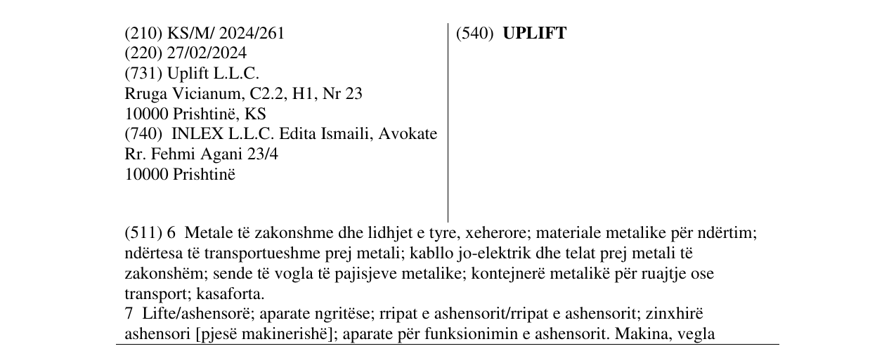 Zëri i markës UPLIFT në buletin