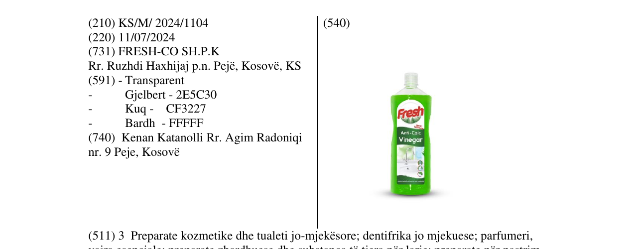Zëri i markës Fresh në buletin