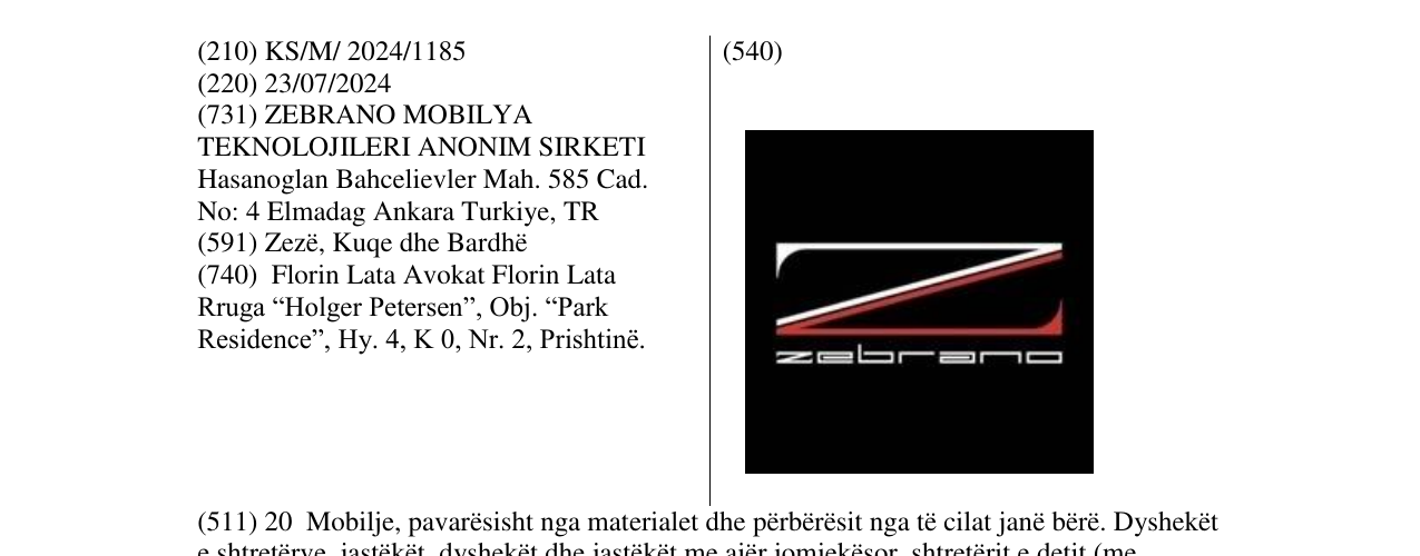 Zëri i markës zebrano në buletin