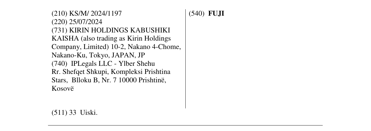 Zëri i markës FUJI në buletin