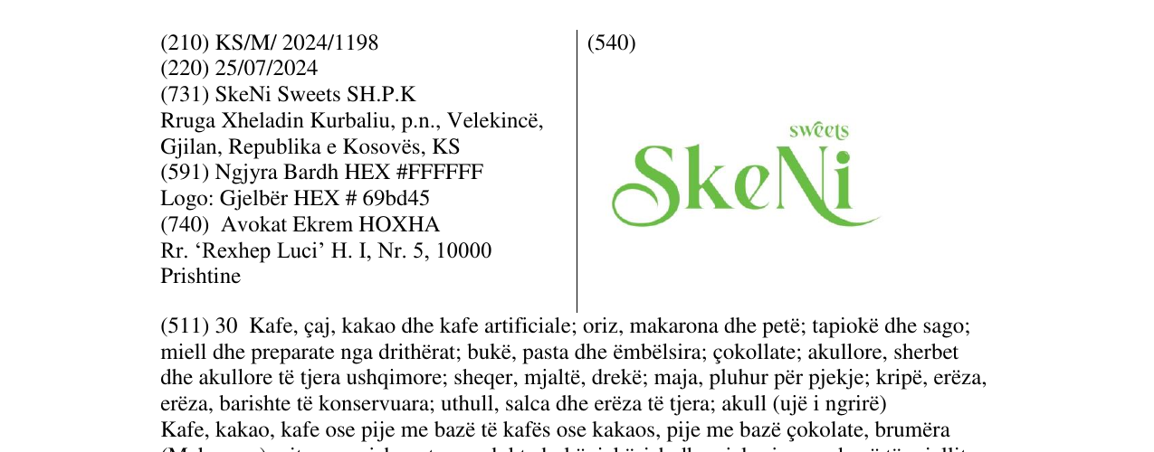 Zëri i markës skeni në buletin