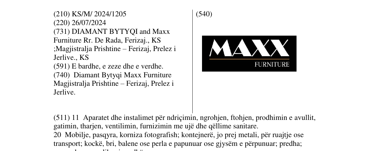 Zëri i markës Markë figurative në buletin