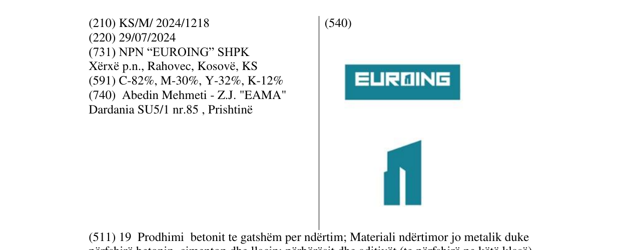 Zëri i markës EUROING në buletin