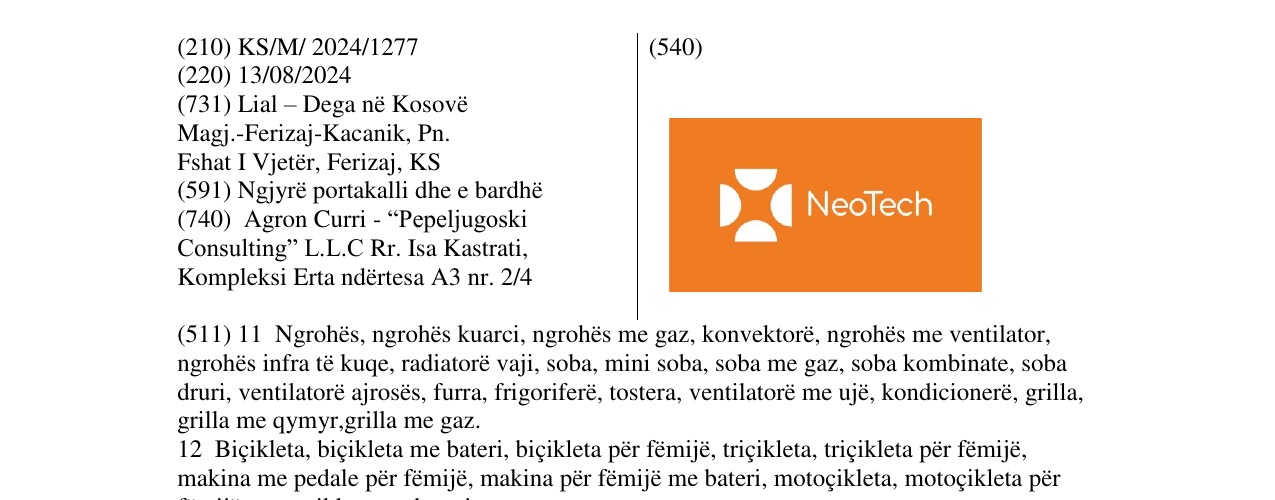 Zëri i markës NEOTECH në buletin